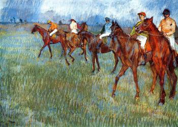 埃德加 德加 Jockeys in the Rain 埃德加 德加 Jockeys in the Rain